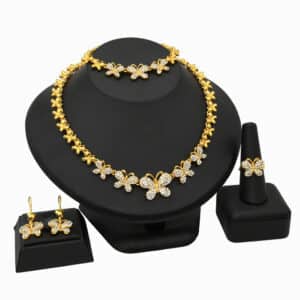 Butterfly African Jewelry Dubai Nigerian Jewellery Set Crystal 24k Gold Plated Wedding Necklac Bracelet Earring Set 1.jpg 640x640 1