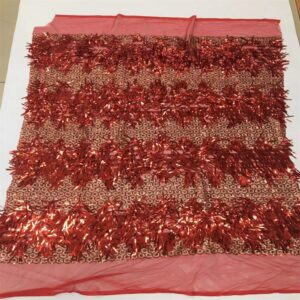 Gold African Sequined Lace Fabric 2022 High Quality Lace Material 5 Yards Latest French Nigerian Lace 2