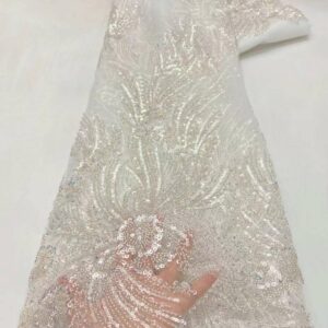 Hot Sale 2022 High Quality African Groom Sequin Lace French beautiful Fabric Embroidery For Nigeria Sewing 3