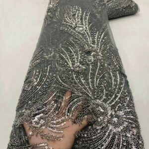 Hot Sale 2022 High Quality African Groom Sequin Lace French beautiful Fabric Embroidery For Nigeria Sewing