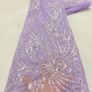 Hot Sale 2022 High Quality African Groom Sequin Lace French beautiful Fabric Embroidery For Nigeria Sewing 5
