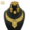 Indian Bridal Jewelry Set 24K Gold Color African Nigerian Necklace And Earring Set Ethiopian Bridesmaid Gift