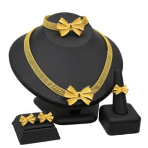 Indian Jewelry Sets Wedding Gold Color African Chokers Necklace Bracelet Earrings For Women Dubai Nigeria Jewellery 3 1.jpg 640x640 3 1