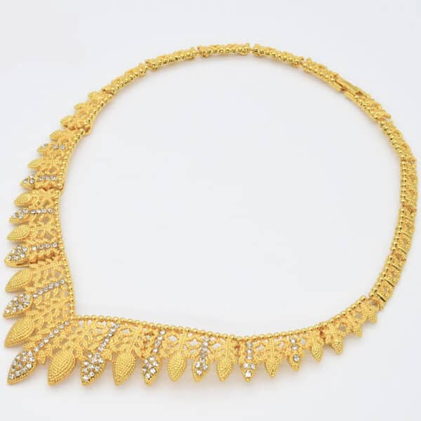 Jewelery Set 24K Gold Plated Set For Woman Bijoux Africaine Dubai Luxury Bridal Necklace Brand Earring 2 1