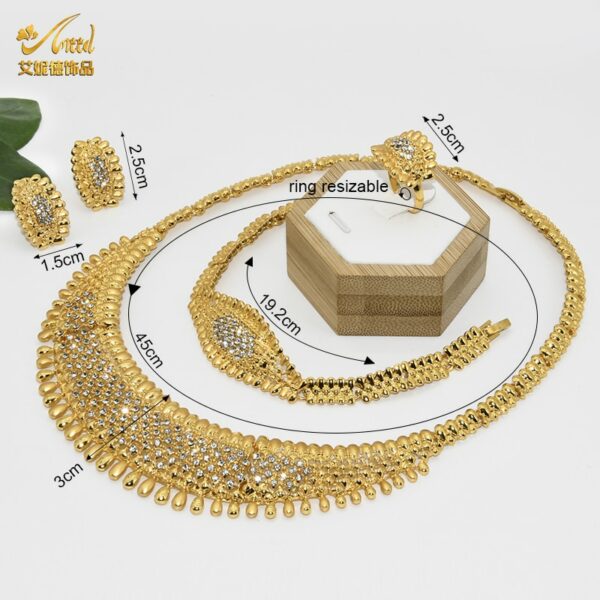 Jewelery Set Luxury Designer Nigerian Jewelry For Women Micronesian Necklaces Fashion Ethiopian Big Gold Plated Necklace 1