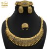 Jewelery Set Luxury Designer Nigerian Jewelry For Women Micronesian Necklaces Fashion Ethiopian Big Gold Plated Necklace
