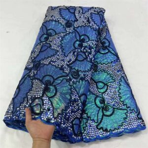 Latest African Brocade Jacquard Lace Fabric 2022 High Quality Gilding Lace Material Nigerian Sequins Lace Fabric