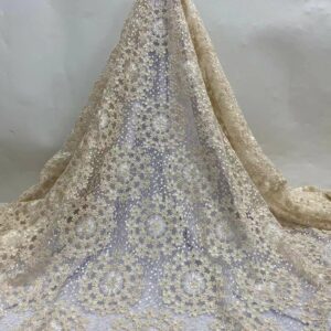 Latest African Tulle Lace Fabric 2022 High Quality African Net Lace Rope Embroidery French Laces Fabrics 4