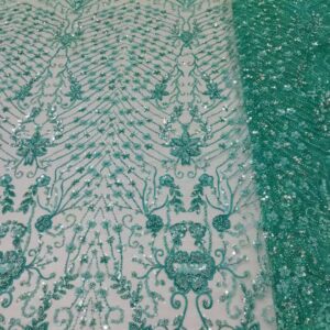 New Arrival African Beads Groom Lace Fabric 2022 High Quality Sequined French Tulle Mesh Embroidery Net 1