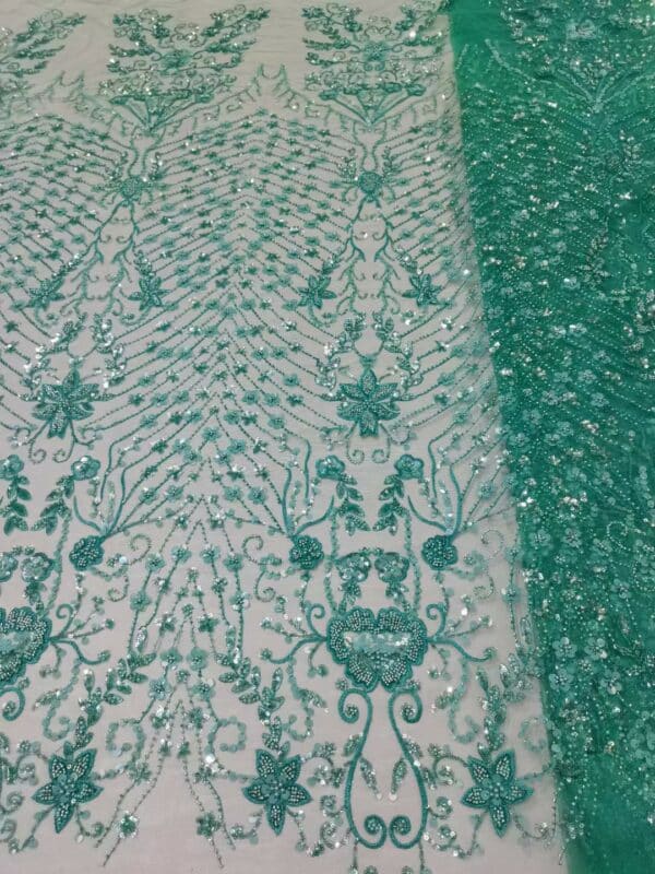 New Arrival African Beads Groom Lace Fabric 2022 High Quality Sequined French Tulle Mesh Embroidery Net 1