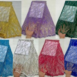 Nigerian Groom Sequence Tulle Lace Fabrics 2022 High Quality Lace Luxury African Sequins French Tulle Laces 1