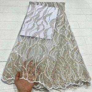 Nigerian Groom Sequence Tulle Lace Fabrics 2022 High Quality Lace Luxury African Sequins French Tulle Laces 4