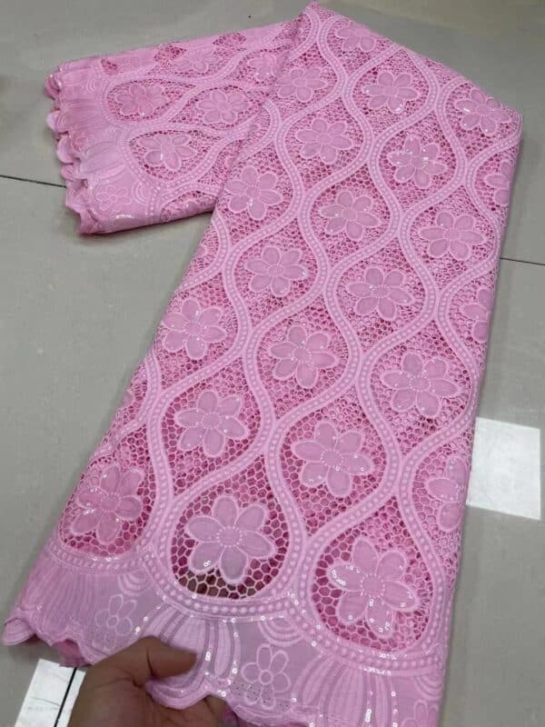 Nigerian Lace Fabric 2022 High Quality Lace African Lace Fabric Cotton Lace Guipure Cord Lace Fabric 5