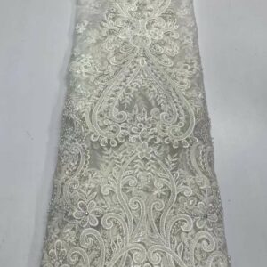 Red Latest Beads African Lace 2022 High Quality Lace Stone Groom Nigerian French Tulle Lace Fabric 3