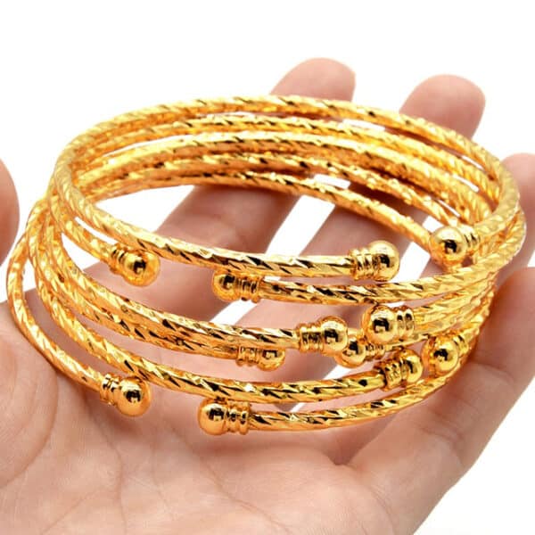 Simple Design Indian Bangles For Women Wedding Dubai Gold Color Bangles Jewelry Wholesale Designer Gold Plated 12 1.jpg 640x640 12 1