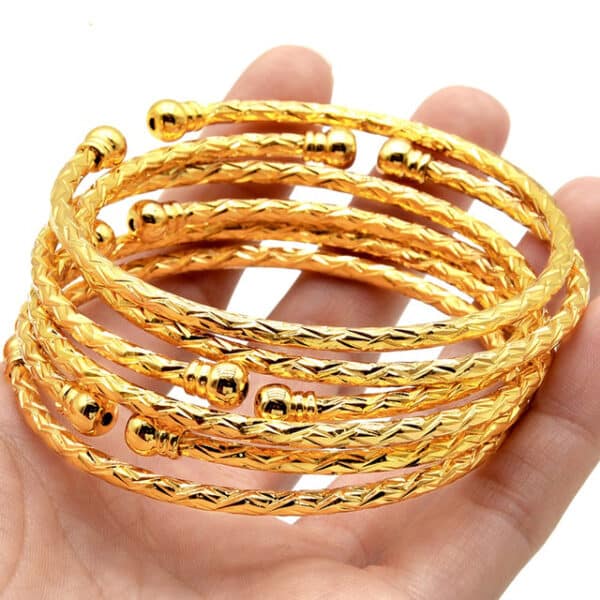 Simple Design Indian Bangles For Women Wedding Dubai Gold Color Bangles Jewelry Wholesale Designer Gold Plated 19 1.jpg 640x640 19 1