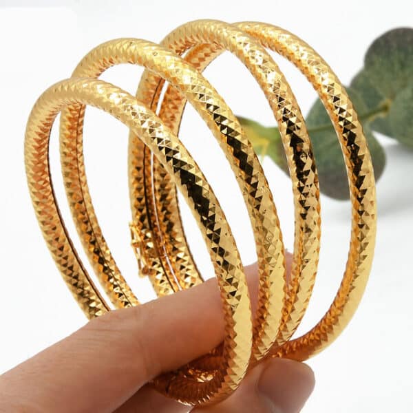 Simple Design Indian Bangles For Women Wedding Dubai Gold Color Bangles Jewelry Wholesale Designer Gold Plated 8 1.jpg 640x640 8 1
