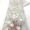 White African 3D Groom Lace Fabric 5 Yards 2022 High Quality Sequins Lace French Nigerian Wedding