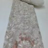 White Luxury Beads Lace High Quality African Groom Sequin Lace Fabric Handmade Lace Dress Fabric For