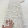 White Nigerian Lace Fabric 2022 High Quality With Groom Embroidery African French 3D Net Lace Fabric