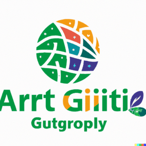 DALL·E 2023 06 02 18.27.34 Logo Description The logo for Agritz combines elements of cultural diversity connection and growth. It features a stylized globe with multiple vibr