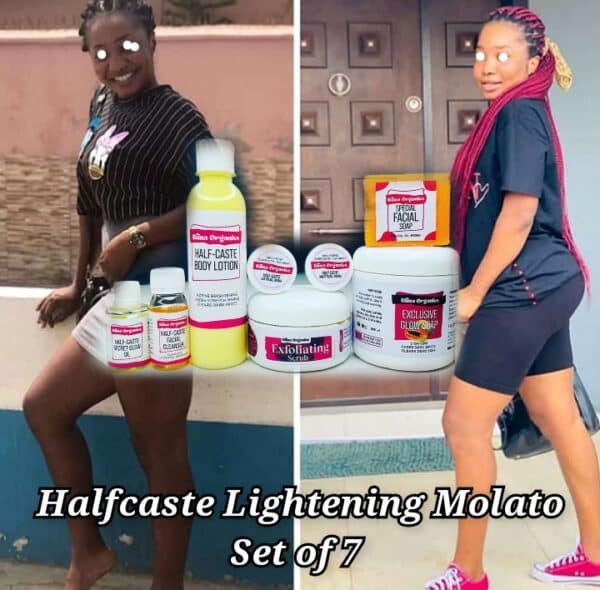Half-caste Lightening Molato Set of 7, Dark Skin Lightening Brightening Whitening